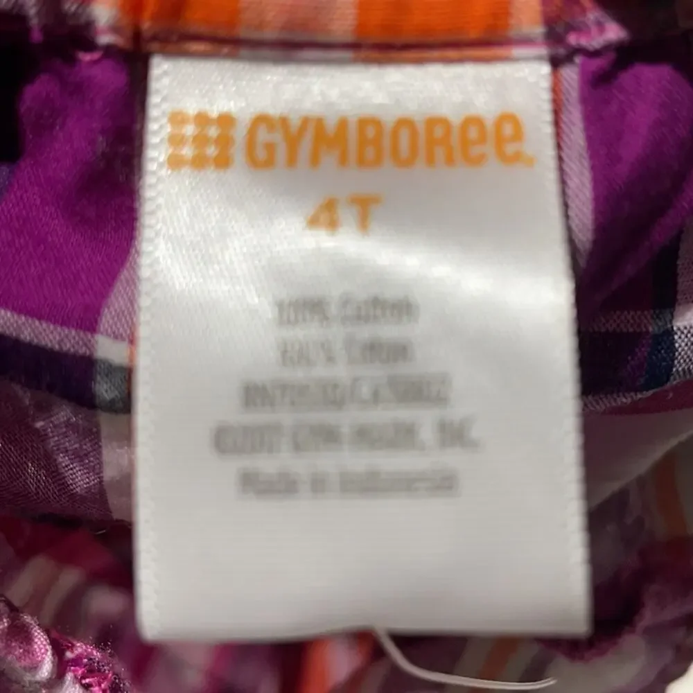 Gymboree 4t raspberry plus romper NWT